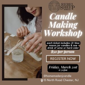 Candle Making Workshop at Rebel Sheep Winery (March 2025)